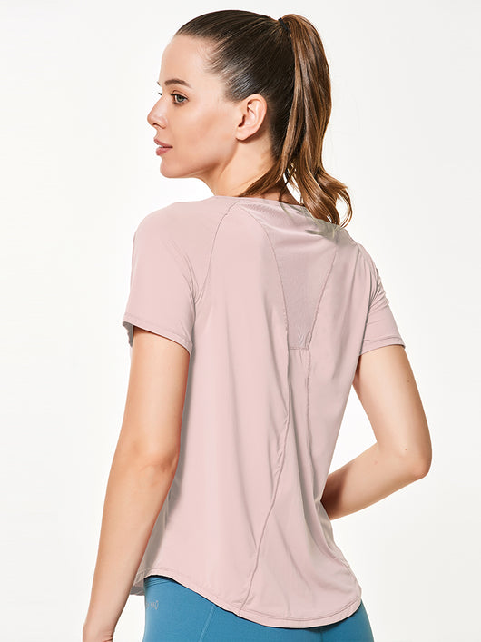 Blusa Yoga Tallas Grandes Manga Corta Ligera para Verano - Image 3