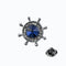 Mini Estilo Navy Pequeño Anchor Rudder Collar Pin Buckle Gun Negro moran diamond