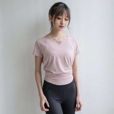 Playera de Yoga para Mujer con Malla Transpirable y Mangas Cortas - Image 3