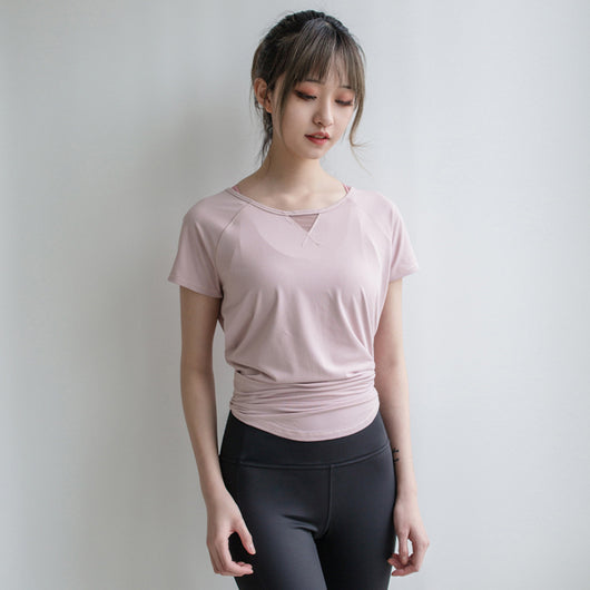 Playera de Yoga para Mujer con Malla Transpirable y Mangas Cortas - Image 3