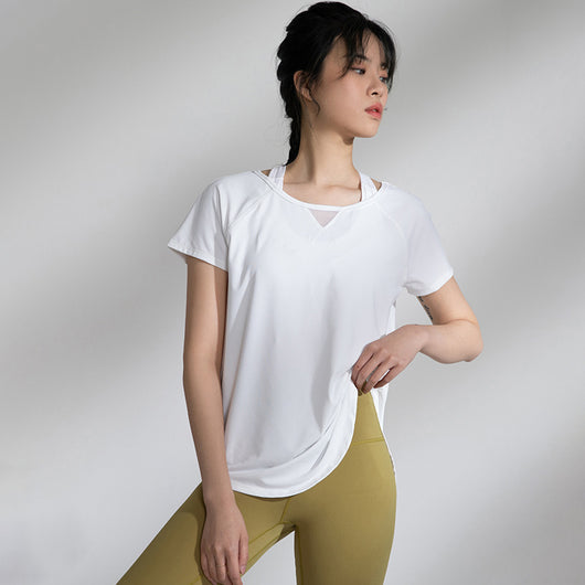 Playera de Yoga para Mujer con Malla Transpirable y Mangas Cortas - Image 4