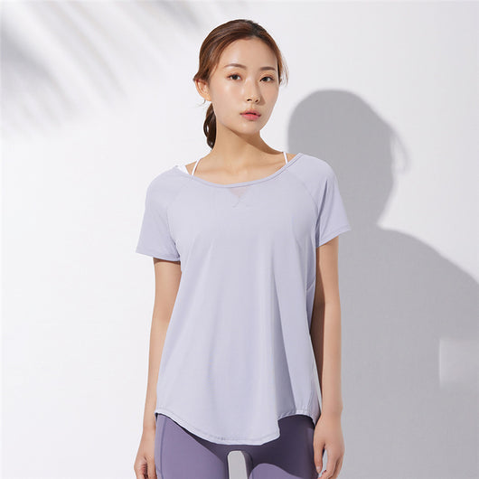 Playera de Yoga para Mujer con Malla Transpirable y Mangas Cortas - Image 7