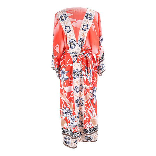 Túnica de Playa Estampada para Mujer - Pareo Kaftan Verano - Image 6