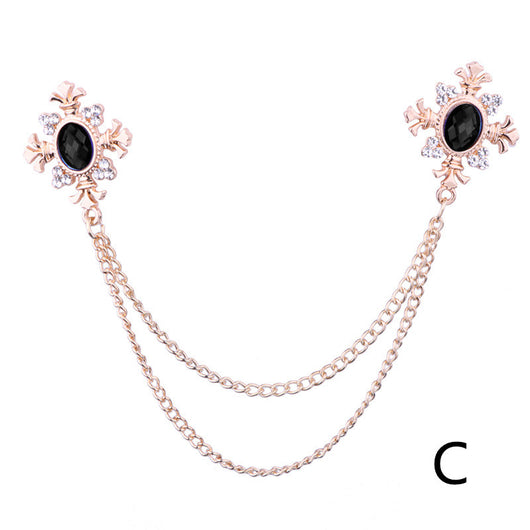 Broche Collar con Cadena de Strass y Flecos Personalizables - Image 23