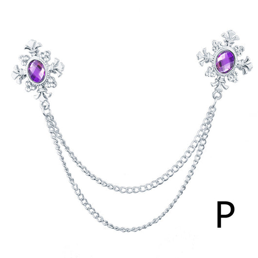 Broche Collar con Cadena de Strass y Flecos Personalizables - Image 21