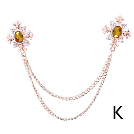 Broche Collar con Cadena de Strass y Flecos Personalizables - Image 24
