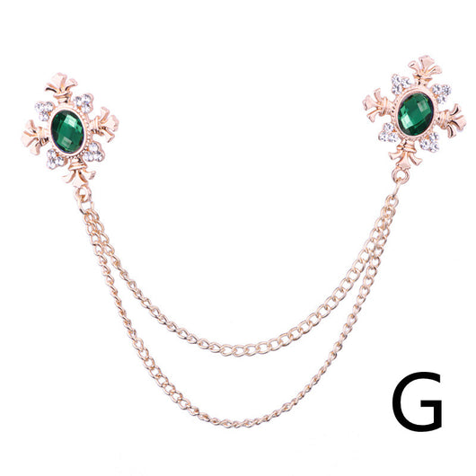 Broche Collar con Cadena de Strass y Flecos Personalizables - Image 26