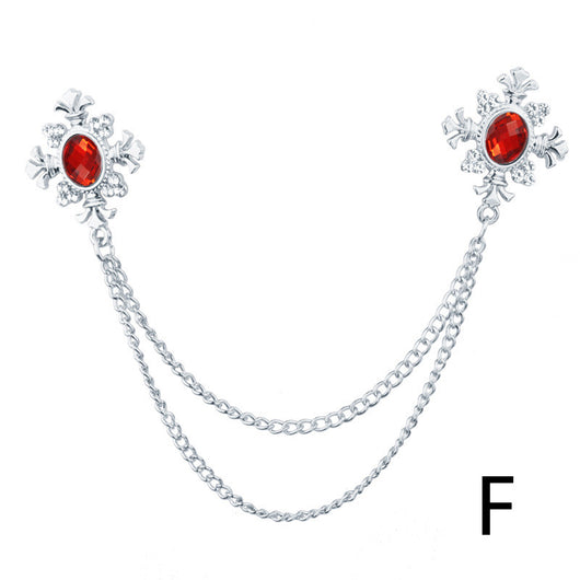 Broche Collar con Cadena de Strass y Flecos Personalizables - Image 30
