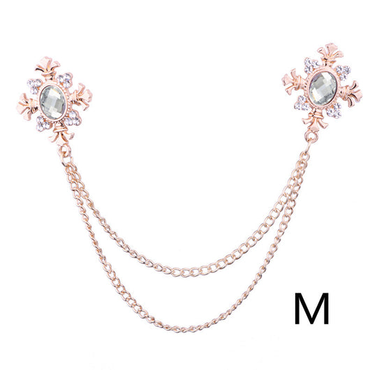 Broche Collar con Cadena de Strass y Flecos Personalizables - Image 28