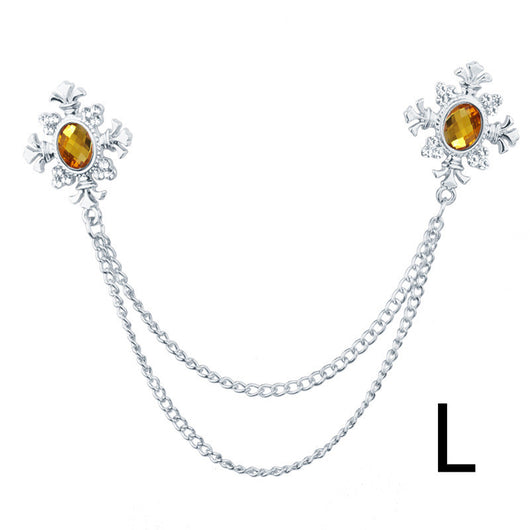 Broche Collar con Cadena de Strass y Flecos Personalizables - Image 31