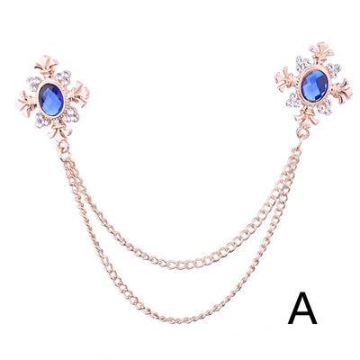 Broche Collar con Cadena de Strass y Flecos Personalizables - Image 2