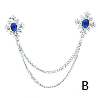 Broche Collar con Cadena de Strass y Flecos Personalizables - Image 3