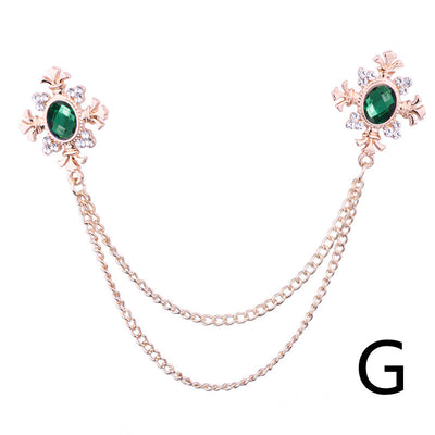 Broche Collar con Cadena de Strass y Flecos Personalizables - Image 8