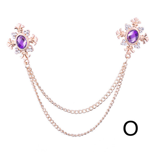 Broche Collar con Cadena de Strass y Flecos Personalizables - Image 16