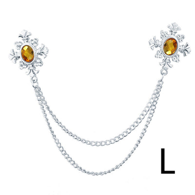 Broche Collar con Cadena de Strass y Flecos Personalizables - Image 13