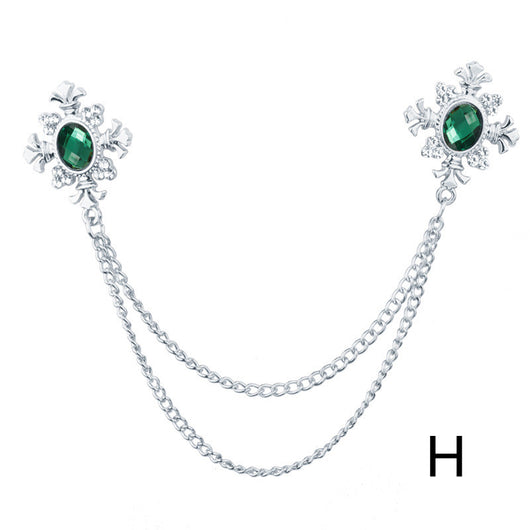 Broche Collar con Cadena de Strass y Flecos Personalizables - Image 9
