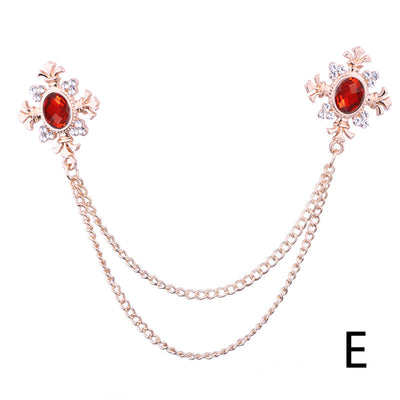 Broche Collar con Cadena de Strass y Flecos Personalizables - Image 6
