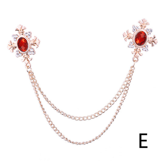 Broche Collar con Cadena de Strass y Flecos Personalizables - Image 6