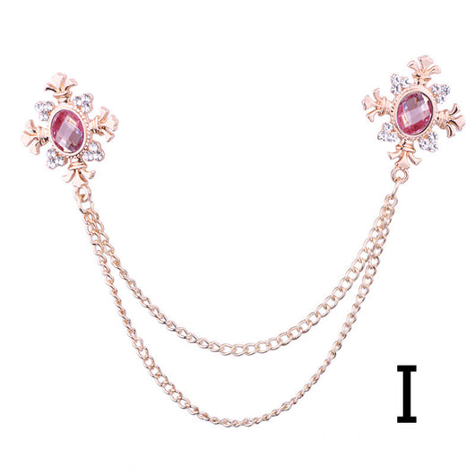 Broche Collar con Cadena de Strass y Flecos Personalizables - Image 10
