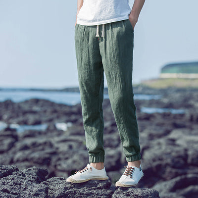 Pantalones de Lino Holgados Transpirables Talla Grande - Image 8