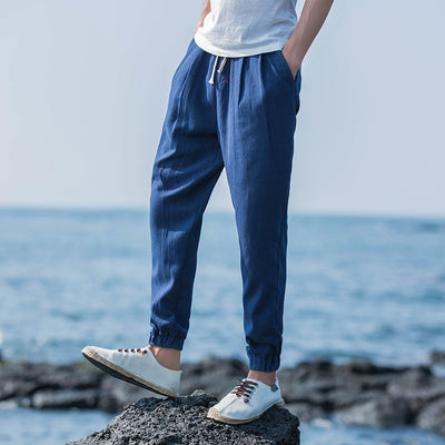 Pantalones de Lino Holgados Transpirables Talla Grande - Image 3