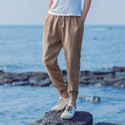 Pantalones de Lino Holgados Transpirables Talla Grande - Image 6