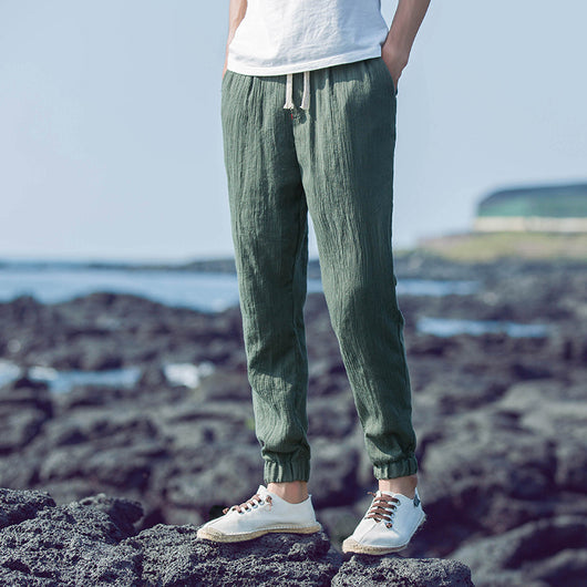 Pantalones de Lino Holgados Transpirables Talla Grande - Image 4
