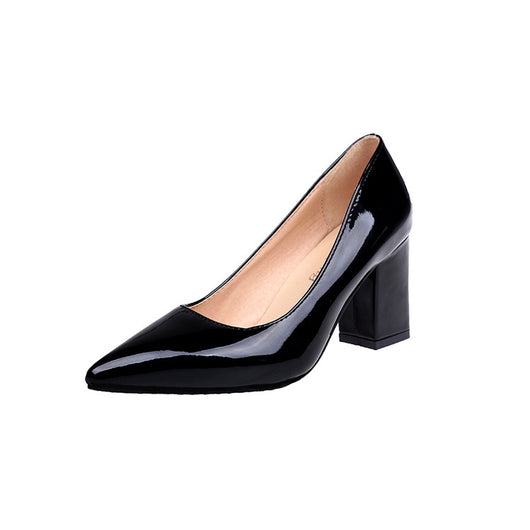 Zapatos de Tacón Grueso y Punta Fina