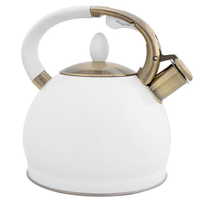 Hervidor de Agua con Silbato y Mango Bronce Electrochapado - Compatible con Todas las Estufas - Image 2