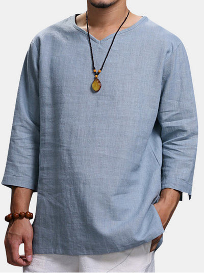Camisa Ajustada de Tres Cuartos con Cuello de Pie - Image 10