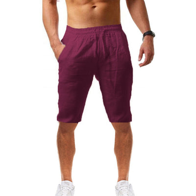 Shorts Deportivos de Algodón y Lino para Hombre - Cómodos y Transpirables - Image 6