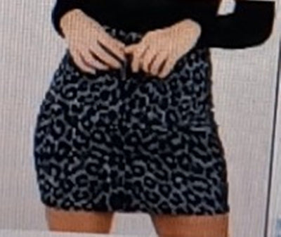 Falda Cintura Alta con Estampado de Leopardo y Bolsillo Lateral
