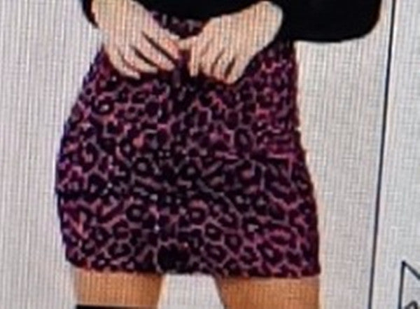 Falda Cintura Alta con Estampado de Leopardo y Bolsillo Lateral