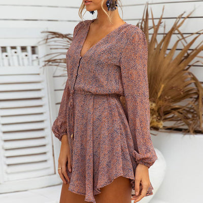Jumpsuit Playero Elegante con Escote en V y Cordones - Image 5