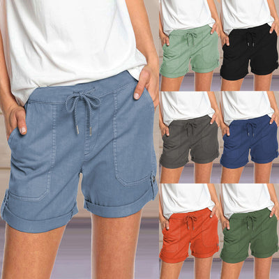 Pantalones Casuales Rectos con Cordones para Mujer - Color Liso - Image 20