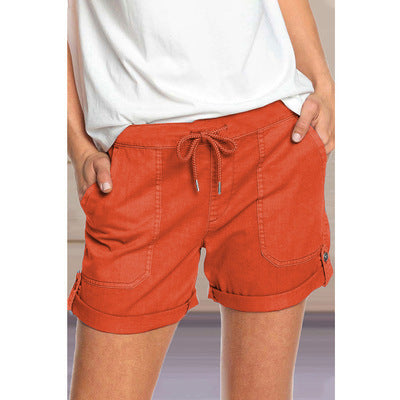 Pantalones Casuales Rectos con Cordones para Mujer - Color Liso - Image 23