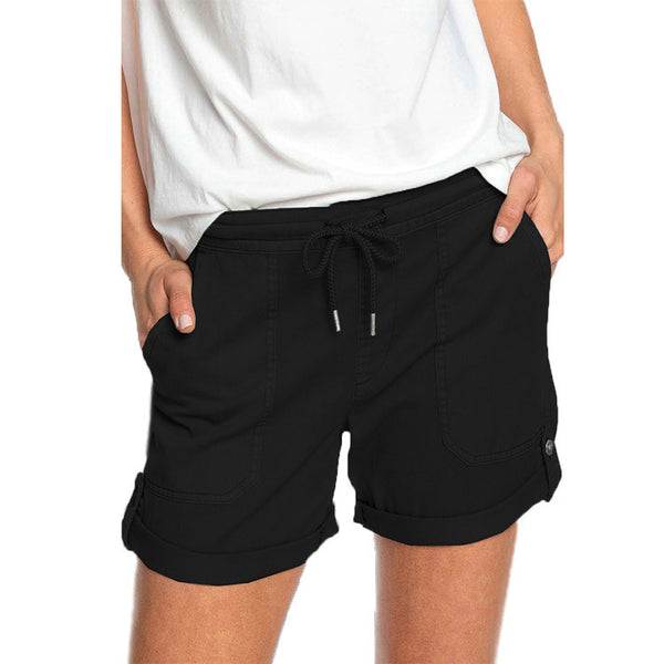 Pantalones Casuales Rectos con Cordones para Mujer - Color Liso - Image 6