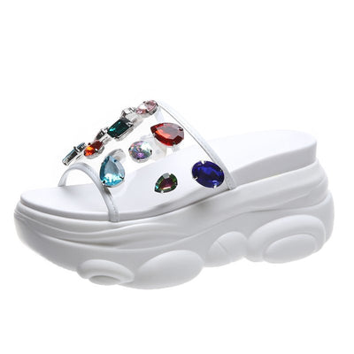 Sandalias de Mujer con Pedrería Brillante de Suela Gruesa - Image 12