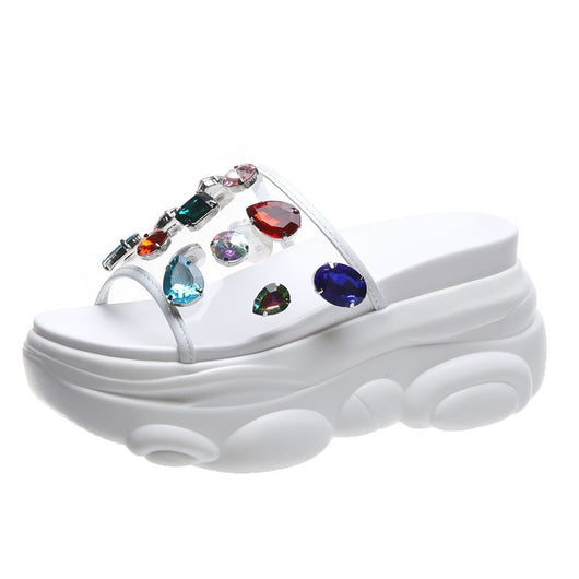 Sandalias de Mujer con Pedrería Brillante de Suela Gruesa - Image 12