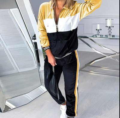 Conjunto Deportivo Casual para Mujer con Bloques de Color - Image 5