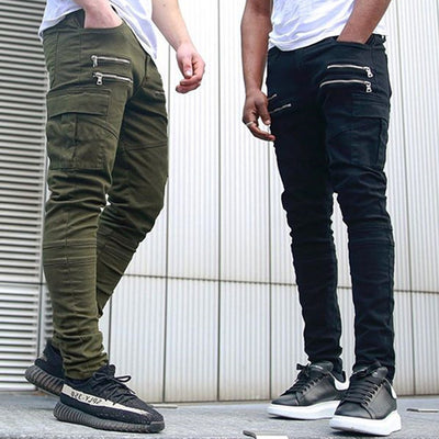 Pantalones Deportivos Slim Fit de Color Liso