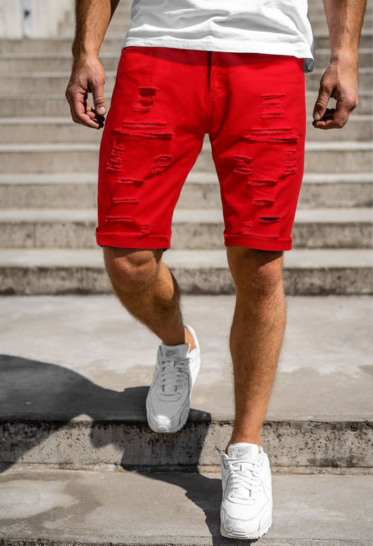Pantalones Cortos Vaqueros Rotos para Hombre - Estilo Casual Verano - Image 2