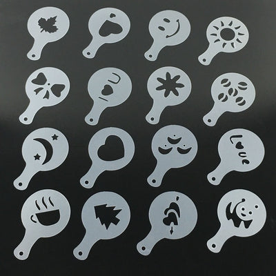Set de 16 Moldes de Espuma para Café - Plantillas de Diseño Premium para Latte Art - Image 10