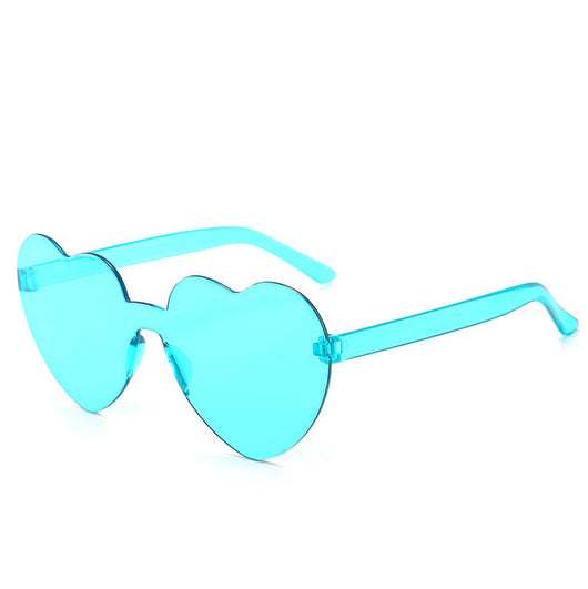 Gafas de Sol Una Pieza Corazón Océano - Diseño Personalidad Femenino - Image 18