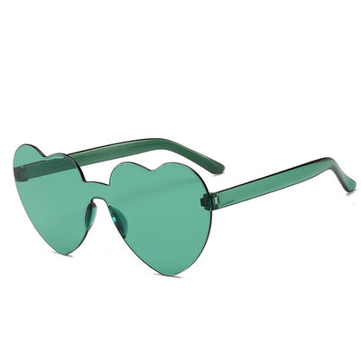 Gafas de Sol Una Pieza Corazón Océano - Diseño Personalidad Femenino - Image 20