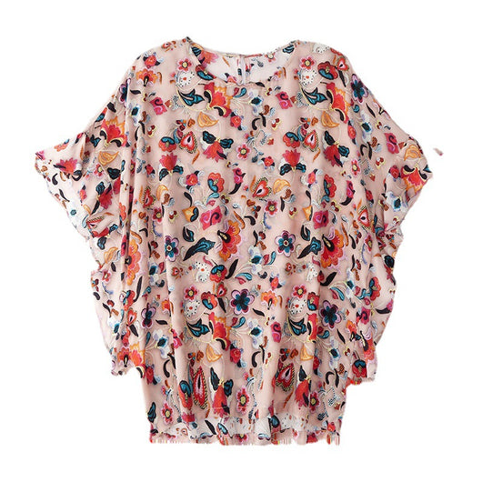 Blusa Chiffón Manga Corta Cuello Redondo para Mujer - Top Verano - Image 7