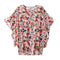 Blusa Chiffón Manga Corta Cuello Redondo para Mujer - Top Verano