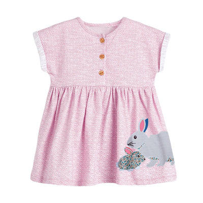 Playera de Algodón para Niña - Cuello Redondo Manga Corta