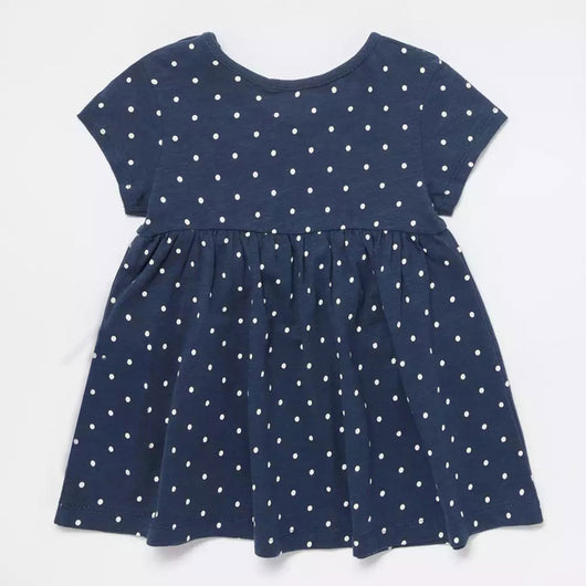 Vestido Infantil de Lunares con Manga Corta - Image 4