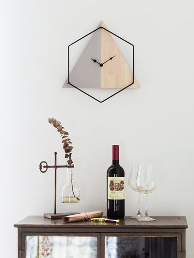 Reloj de Pared Minimalista Madera Geometría Silenciosa - Image 5